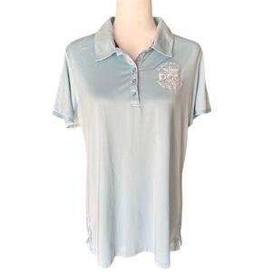 Porsche Club of America Polo Shirt Light Blue Women's Size XL